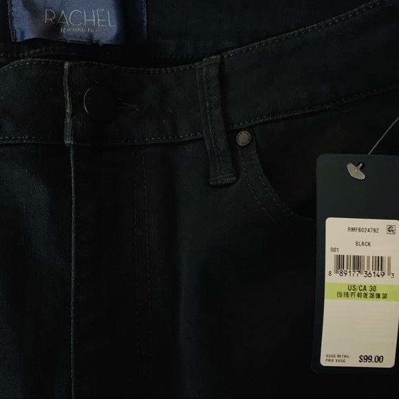 🔥RACHEL RACHEL ROY🔥Black Embellished Wide-Leg Jeans Size 30 NWT - Picture 7 of 7